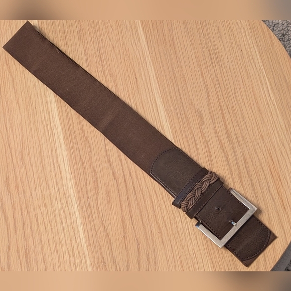 Women's Brown Thick Stretchable Elastic Belt - Picture 8 of 11